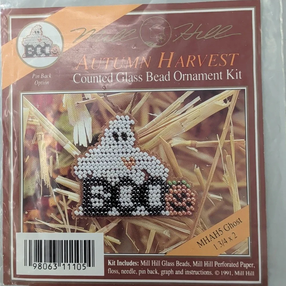 8 Mill Hill Autumn Harvest Counted Glass Bead Ornament Halloween Fall chart only